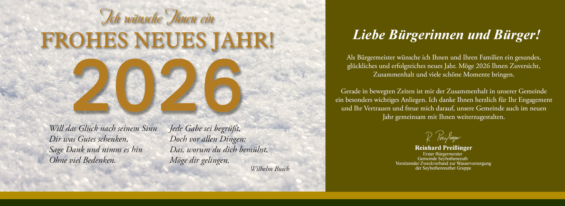 Neujahrswünsche